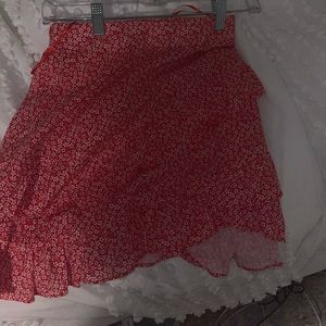 Showpo red skirt